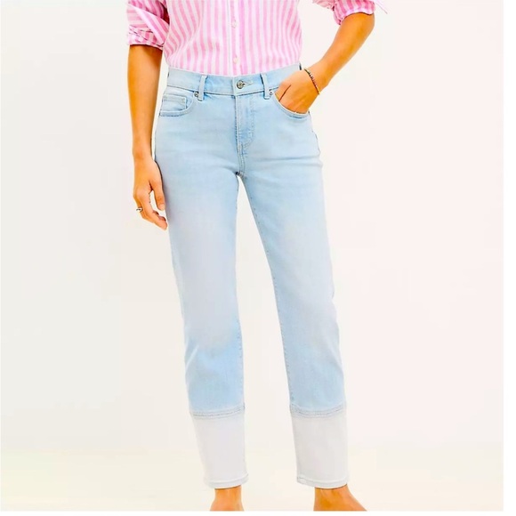 LOFT Denim - LOFT Girlfriend Jeans Light Indigo Straight Leg